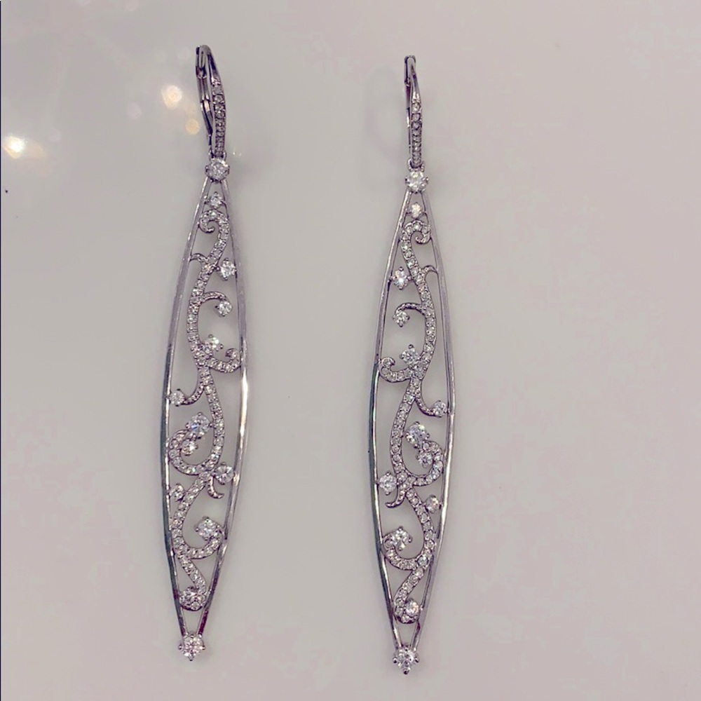 Rhinestone earrings.